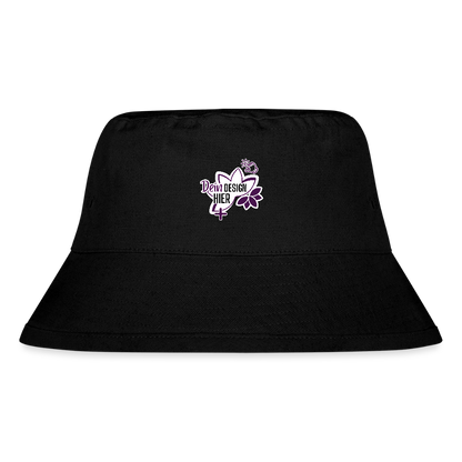 Personalisierbarer recycelter Bucket Hat – MyEcoStyle Schwarz
