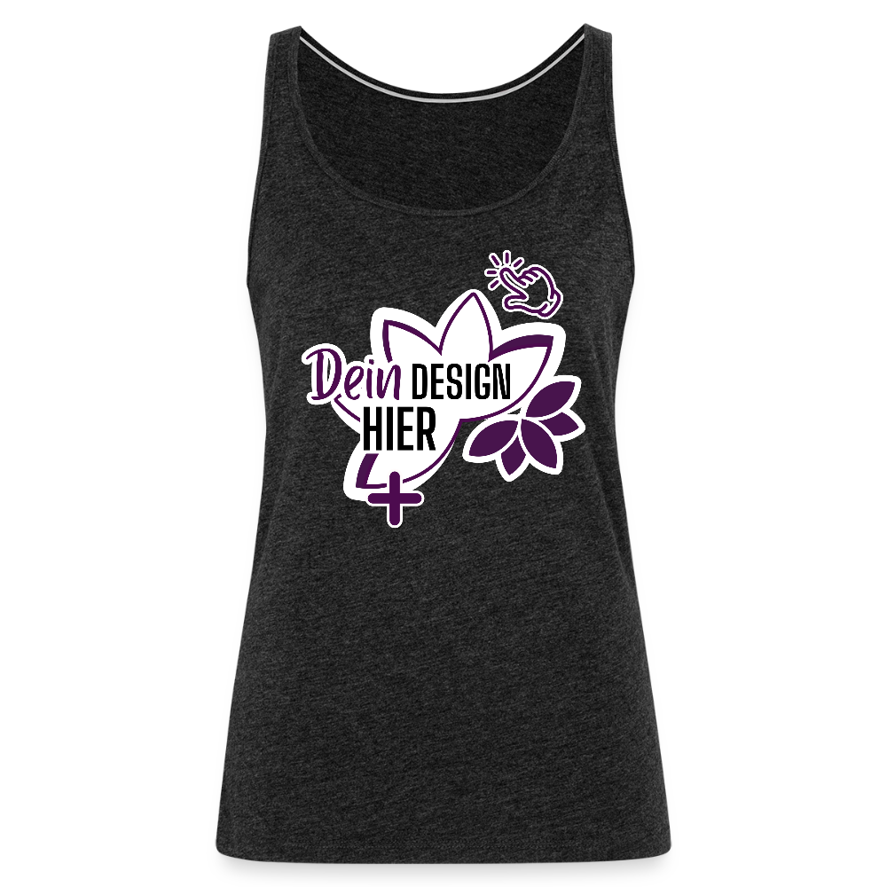 Personalisierbares Premium Tank Top für Frauen – MyEcoStyle Anthrazit