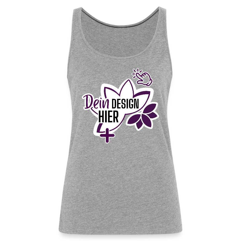 Personalisierbares Premium Tank Top für Frauen – MyEcoStyle Grau meliert