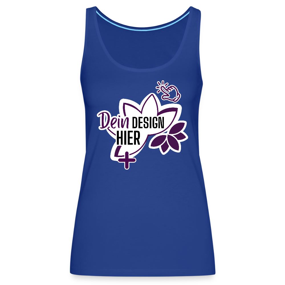 Personalisierbares Premium Tank Top für Frauen – MyEcoStyle Königsblau