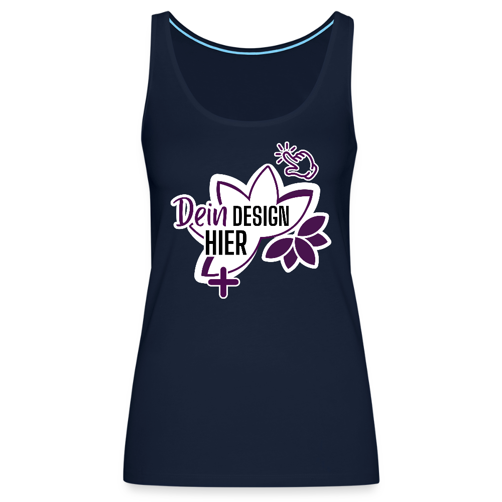 Personalisierbares Premium Tank Top für Frauen – MyEcoStyle Navy