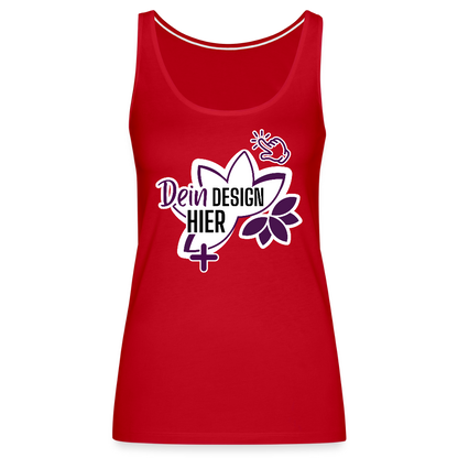 Personalisierbares Premium Tank Top für Frauen – MyEcoStyle Rot