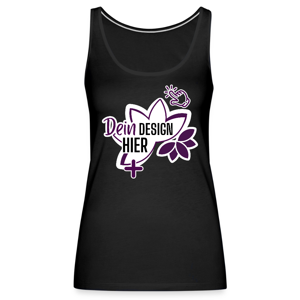 Personalisierbares Premium Tank Top für Frauen – MyEcoStyle Schwarz