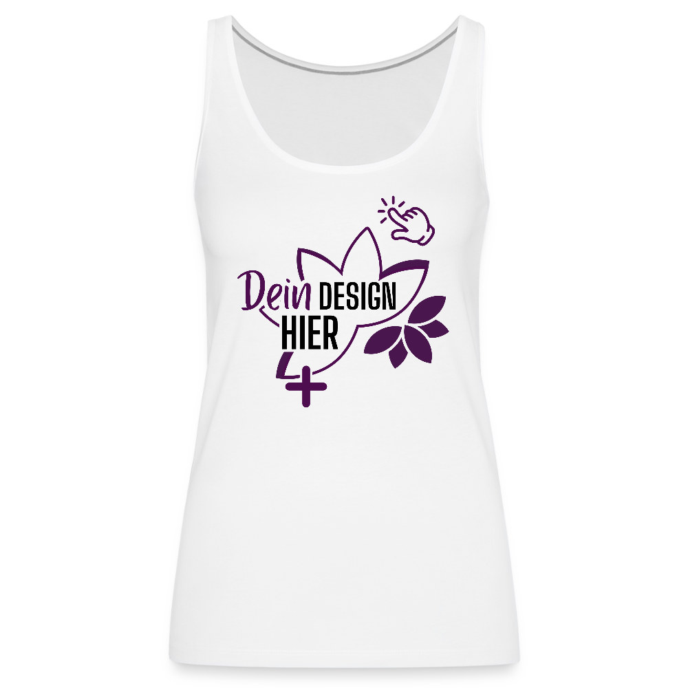 Personalisierbares Premium Tank Top für Frauen – MyEcoStyle Weiß