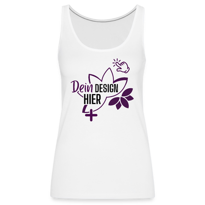 Personalisierbares Premium Tank Top für Frauen – MyEcoStyle Weiß