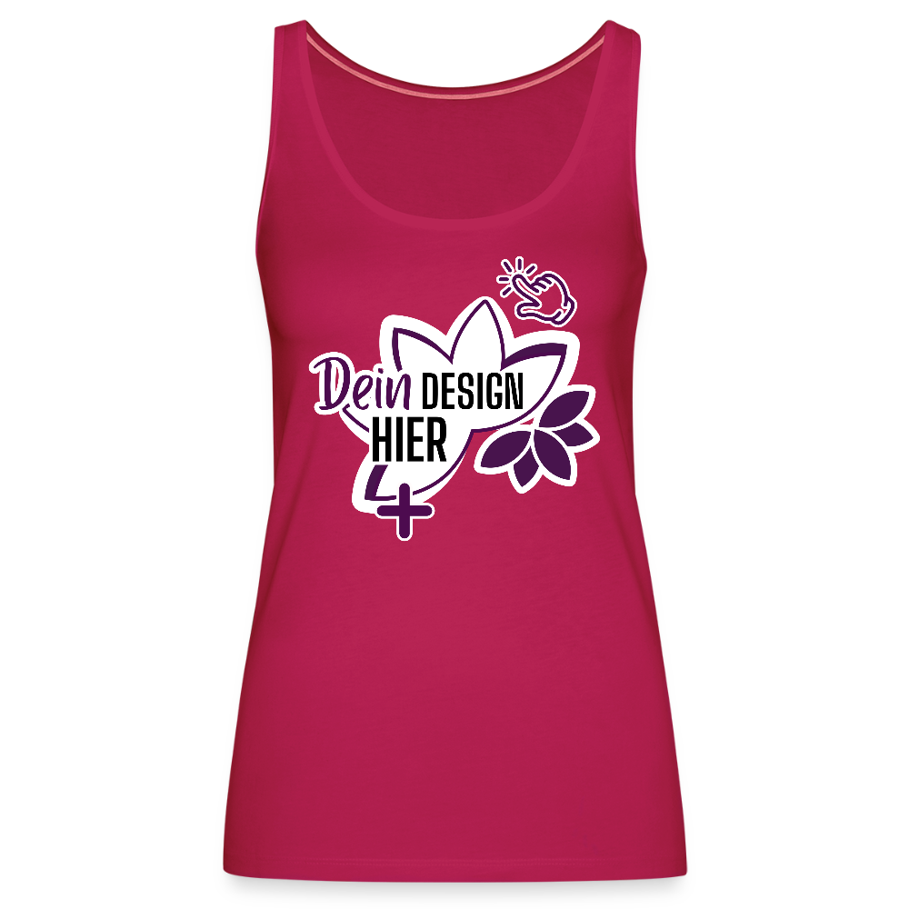 Personalisierbares Premium Tank Top für Frauen – MyEcoStyle dunkles Pink