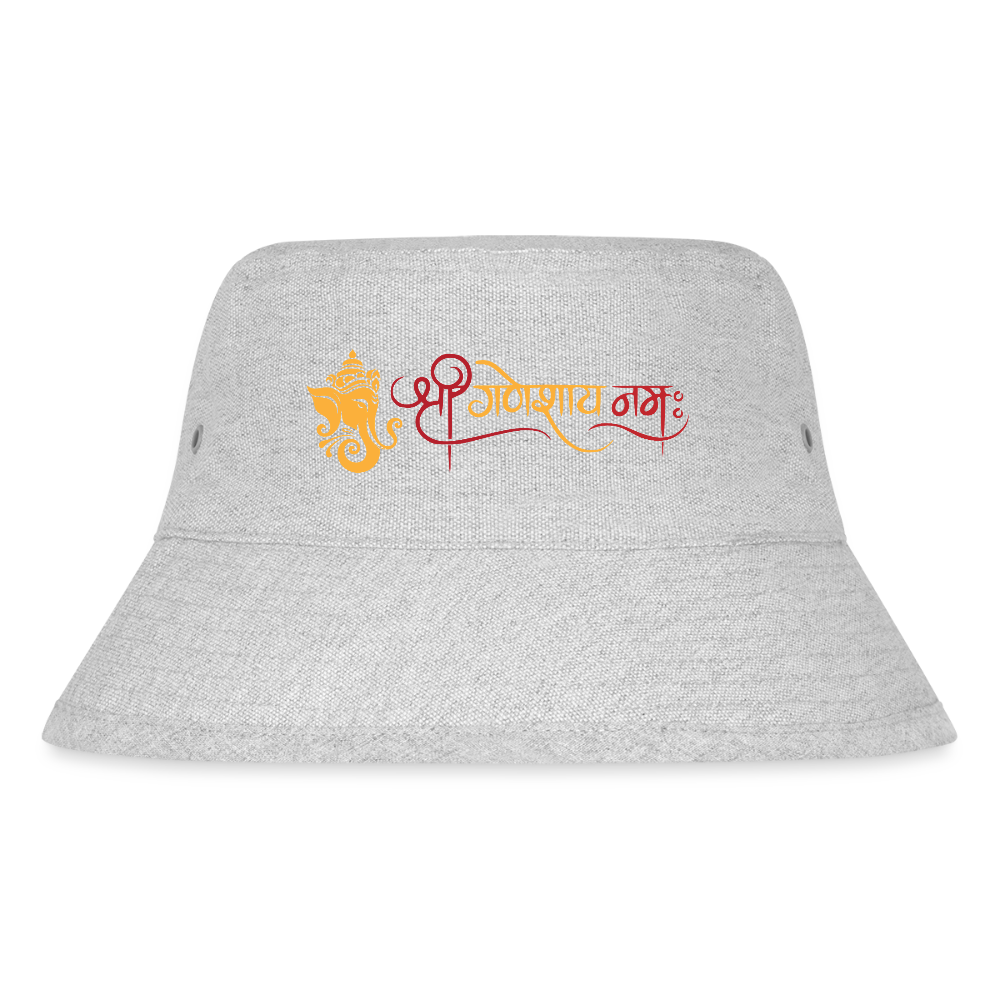 Recycelter Bucket Hat GANESHA Grau meliert