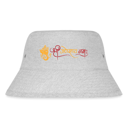 Recycelter Bucket Hat GANESHA Grau meliert