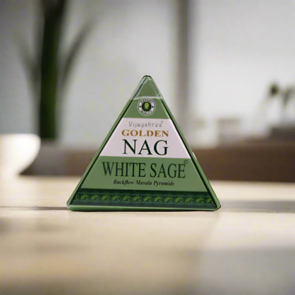 Magische Vijayshree Golden Nag Räucherkegel – White Sage