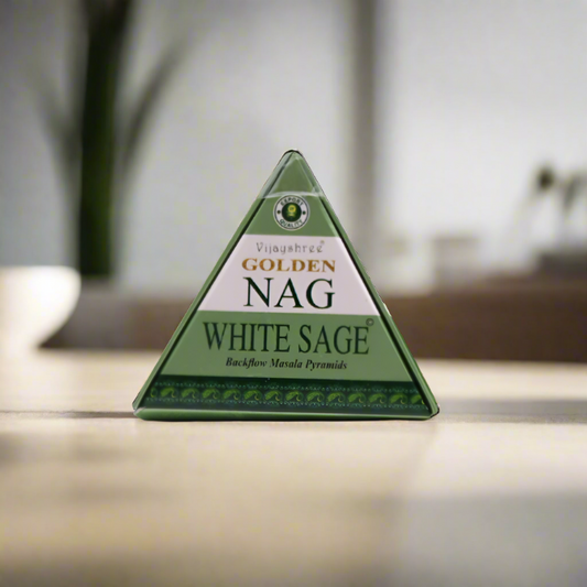 Magische Vijayshree Golden Nag Räucherkegel – White Sage