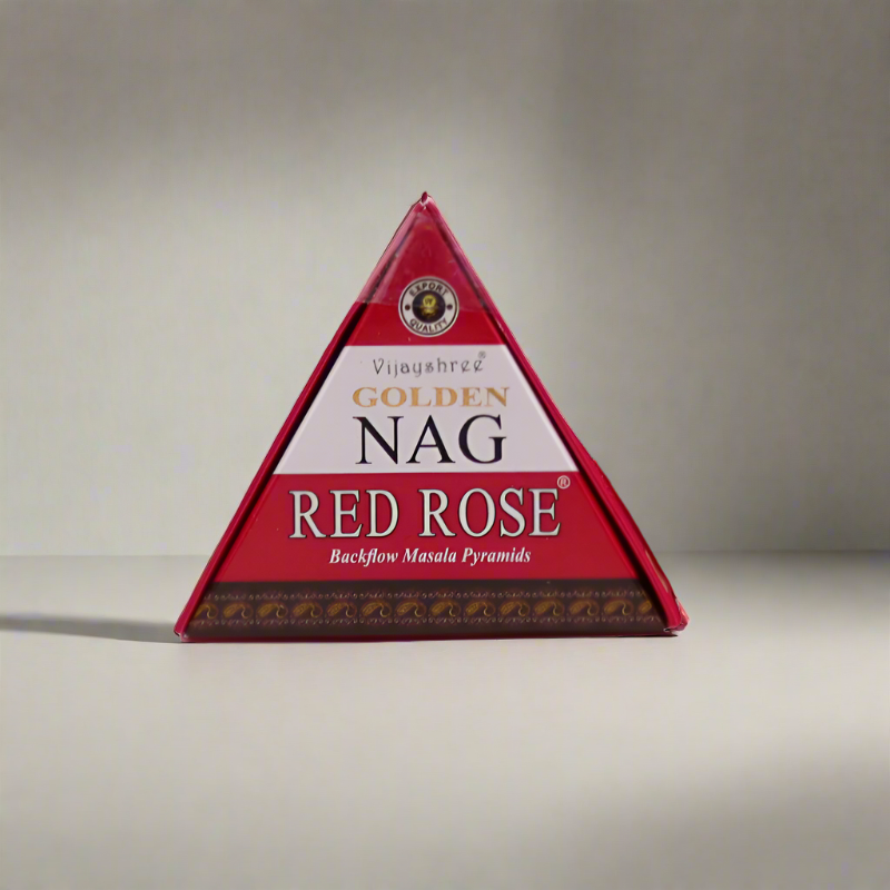 Magische Vijayshree Golden Nag Räucherkegel – Red Rose
