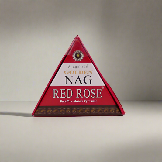 Magische Vijayshree Golden Nag Räucherkegel – Red Rose