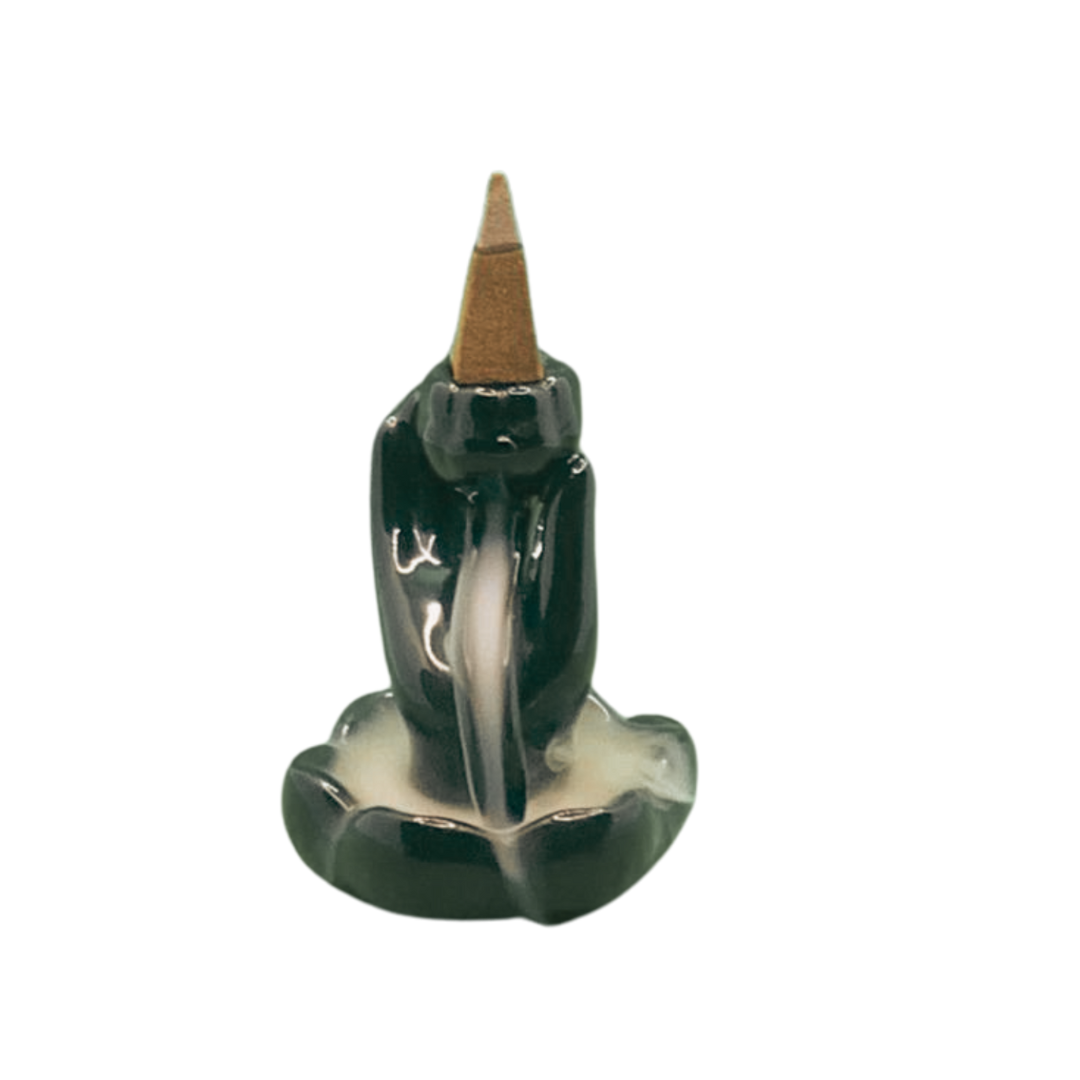 Magischer Räucherkegelhalter – Lotus & Hand