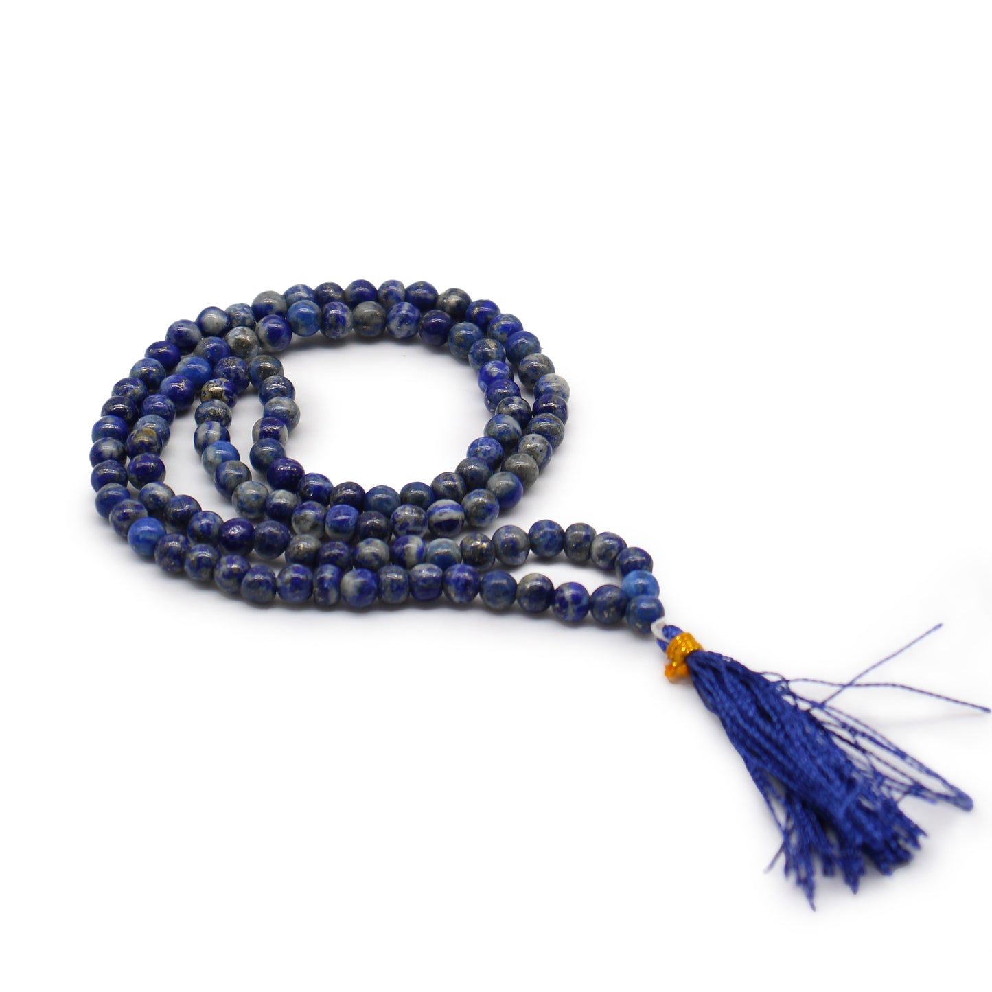 Mala aus 108 Edelsteinperlen Lapislazuli