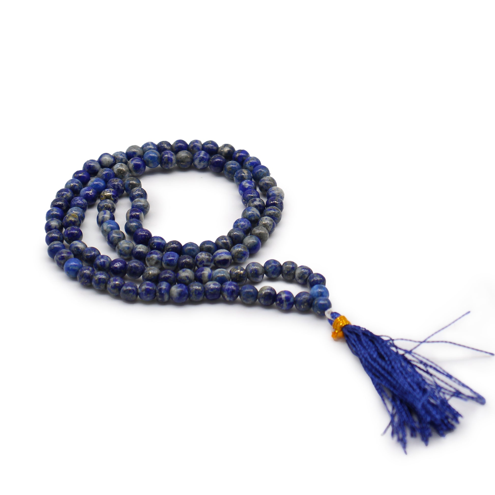 Mala aus 108 Edelsteinperlen Lapislazuli