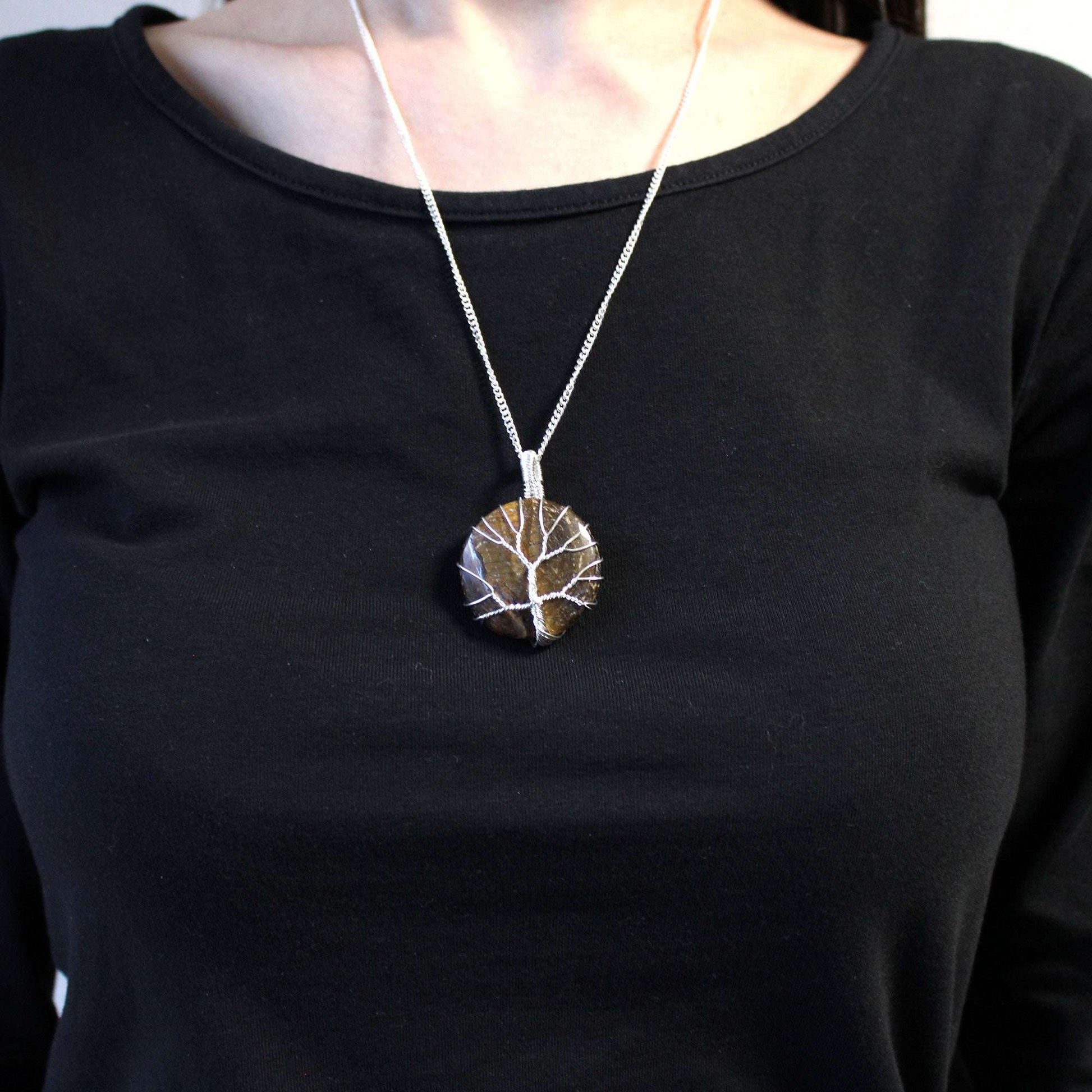 Edelstein-Halskette – Baum des Lebens